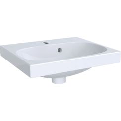 Geberit Acanto Waschbecken 45x38 cm rechteckig Klassisch-Möbel-Aufsatzwaschbecken weiß glanz 500.636.01.2