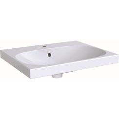 Geberit Acanto Waschbecken 60x48.2 cm rechteckig Klassisch-Möbel weiß glanz 500.620.01.2