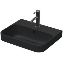 Duravit Happy D.2 Waschbecken 50x40 cm rechteckig Aufsatzwaschbecken anthrazit matte 2360501300