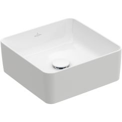 Villeroy & Boch Collaro Waschbecken 38x38 cm quadratisch Aufsatzwaschbecken weiß glanz 4A213801