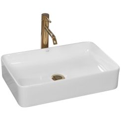 Rea Avia Waschbecken 51x34.5 cm rechteckig Aufsatzwaschbecken weiß REA-U0840