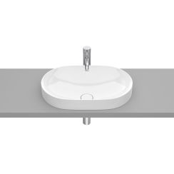 Roca Inspira Waschbecken 55x37 cm oval Einbauwaschbecken weiß glanz A327527000