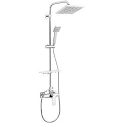 Ferro Algeo Square duschset Wand mit Regenbrause chrom NP74-BAQ7U