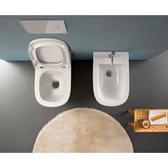 Globo Stockholm WC-Becken hängend Spülrandlos weiß LAS04.BI