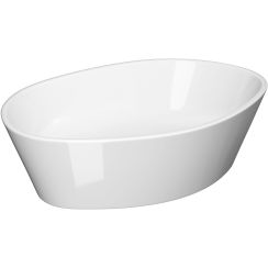 Cersanit City Waschbecken 52.5x35 cm oval Aufsatzwaschbecken weiß glanz K35-046