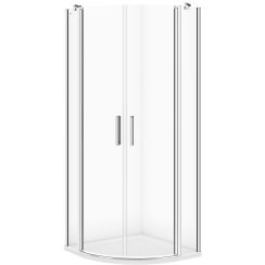 Cersanit Moduo dusche 80x80 cm halbrund chrom Glanz/durchsichtiges Glas S162-009