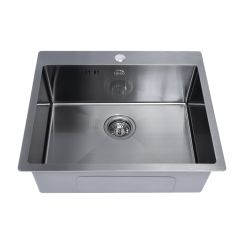 Laveo Marmara Edelstahlspüle 59x51 cm SAM510T