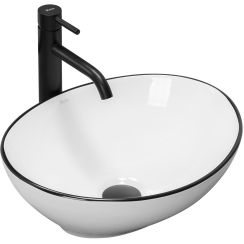 Rea Sofia Waschbecken 41x34.5 cm oval Aufsatzwaschbecken REA-U3217