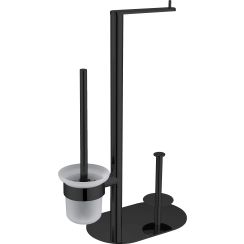 Deante Round Stehen Sie mit einer Toilettenbürste schwarz ADR_N732