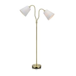 Markslöjd Modena Stehlampe 2x60 W weiß-messing 105274