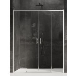 New Trendy Prime Duschtüren 150 cm Schiebe- chrom Glanz/durchsichtiges Glas D-0335A