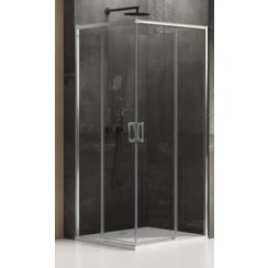 New Trendy Prime Duschkabine 100x80 cm rechteckig chrom Glanz/durchsichtiges Glas D-0294A/D-0299A