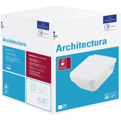 Villeroy & Boch Architectura Combi-Pack mit WC-Sitz hängend Spülrandlos weiß 5685HRR1