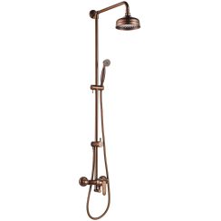 Omnires Art Deco Duschset Wandmontage kupfer AD5144ORB
