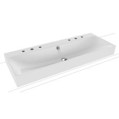 Kaldewei Silenio Waschbecken 120x46 cm rechteckig Aufsatzwaschbecken weiß glanz 906406053001
