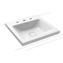 Kaldewei Cono Waschbecken 50x50 cm quadratisch Aufsatzwaschbecken weiß glanz 908306033001