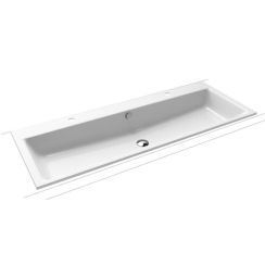 Kaldewei Puro Waschbecken 120x46 cm rechteckig Einbauwaschbecken weiß glanz 907106043001