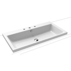 Kaldewei Puro Waschbecken 90x46 cm rechteckig Aufsatzwaschbecken weiß glanz 900506033001