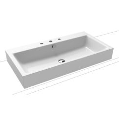 Kaldewei Puro Waschbecken 90x46 cm rechteckig Aufsatzwaschbecken weiß glanz 900806033001
