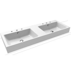 Kaldewei Puro Waschbecken 130x46 cm rechteckig Aufsatzwaschbecken weiß glanz 907206053001