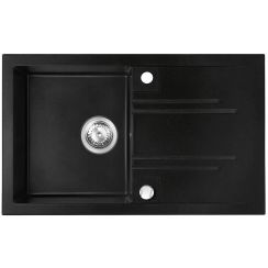 Ferro Mezzo II Granitspüle 78x48 cm grau/graphit/onyx DRGM48/78BA
