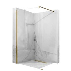 Rea Aero Duschwand 110 cm gold Glanz/durchsichtiges Glas REA-K8441