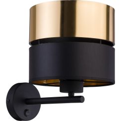 TK Lighting Hilton Wandleuchte 1x15 W schwarz-gold 4344