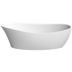 Hoesch Namur Lounge Waschbecken 70x40 cm oval Aufsatzwaschbecken weiß matte 4422.013