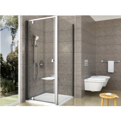 Ravak Pivot Duschwand 80 cm satin Matte/durchsichtiges Glas 90G40U00Z1