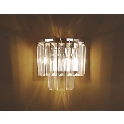 MaxLight Monaco Wandleuchte 2x40 W chrom-transparent W0209