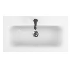 Cersanit Moduo Waschbecken 80x44.5 cm rechteckig Einbauwaschbecken weiß glanz K116-044