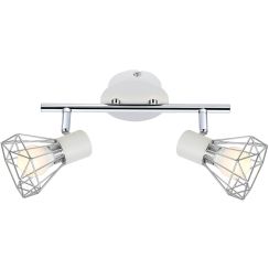 Candellux Verve Deckenlampe 2x40 W weiß-chrom 92-61348
