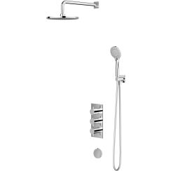 Omnires Contour Duschset Unterputz mit Thermostat mit Kopfbrause chrom SYSYS01XCR