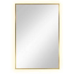 Baltica Design Tiny Border Straight Spiegel 60x90 cm rechteckig mit Beleuchtung gold 5904107904696