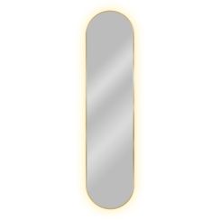 Baltica Design Tiny Border Pastille Spiegel 40x155 cm oval mit Beleuchtung gold 5904107905693