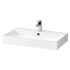 Cersanit Virgo Waschbecken 81x46.5 cm rechteckig Möbel weiß glanz K118-002