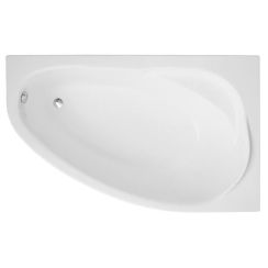 Polimat Marea Eckbadewanne 150x100 cm rechtsseitig weiß 00293