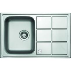Berg Rill Edelstahlspüle 78x50 cm stahl LTL780.500GT8