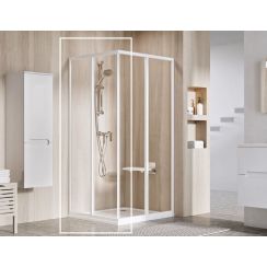 Ravak Supernova Duschtüren 75 cm Schiebe- weiß Glanz/durchsichtiges Glas 14V301O2Z1