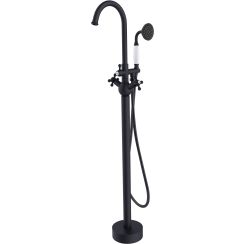 Besco Retro badewannen- und duscharmatur freistehend schwarz BW-RI-CZ