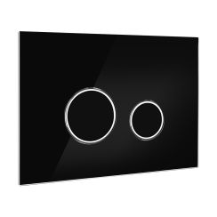 Oltens Lule Betätigungsplatte für Toilette schwarz/chrom/schwarz 57201300