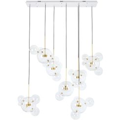 King Home Capri Line Pendelleuchte x7 W transparent-gold XCP9148-7B