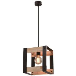 Candellux Varna Pendelleuchte 1x40 W schwarz-holz 31-78513
