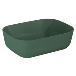 Elita Reni Waschbecken 45.5x32.5 cm rechteckig Aufsatzwaschbecken grün matte RE040460037010