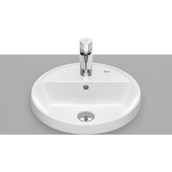 Roca Gap Waschbecken 40x40 cm rund Einbauwaschbecken weiß glanz A3270Y4000
