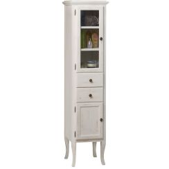 Sapho Retro Badschrank 40x36x170 cm Seitenschrank stehend weiß 1666