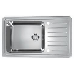 Alveus Galeo Edelstahlspüle 86x50 cm stahl 1128554