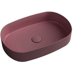 Isvea Infinity Waschbecken 55x36 cm oval Aufsatzwaschbecken matte 10NF65055-2R