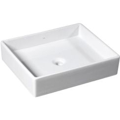 Isvea Purity Waschbecken 50x42 cm rechteckig Aufsatzwaschbecken weiß glanz 10PL66050