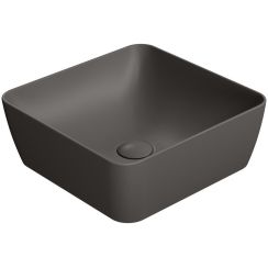 GSI Sand Waschbecken 38x38 cm quadratisch Aufsatzwaschbecken braun/beige matte 903816